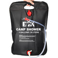 ELK Solar Heated Portable Shower Bag with Removable Hose - Ideal for Camping, Hiking, and Travel - 5 Gallon Capacity for Multiple Showers