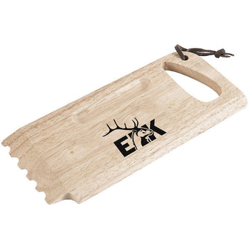 ELK Bristle-Free Grill Scraper - Natural Rubberwood BBQ Cleaning Tool for Grates - Ergonomic Handle, Multipurpose Grill Accessory - Ideal Gift for Outdoor BBQ Enthusiasts