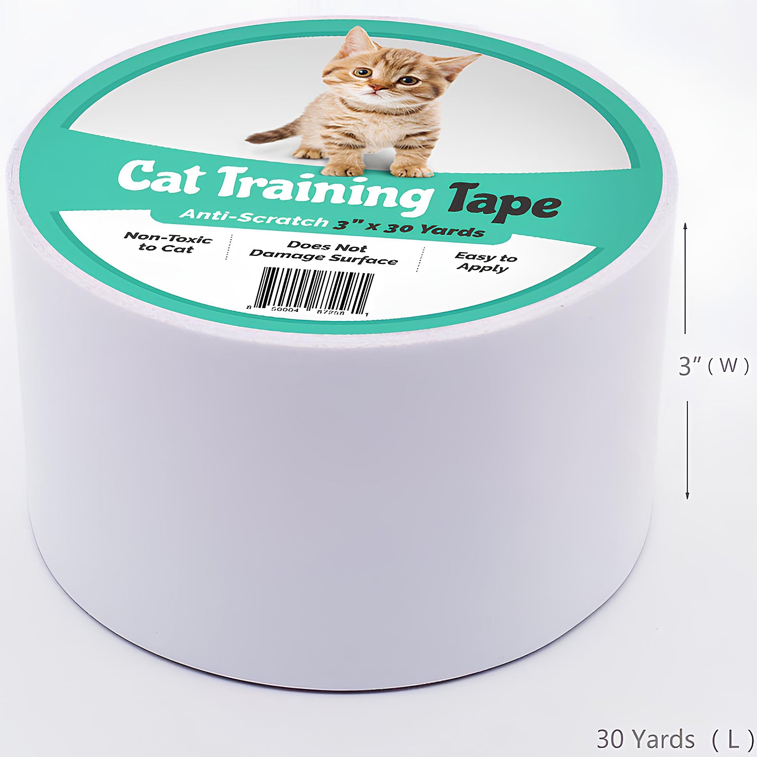 ELK Anti Cat Scratch Tape - Cat Training Tape - 100% Transparent Clear Double Sided Scratch Deterrent Furniture Protector for Couch, Carpet, Doors, Pet & Kid Safe - 3" x 30 Yards