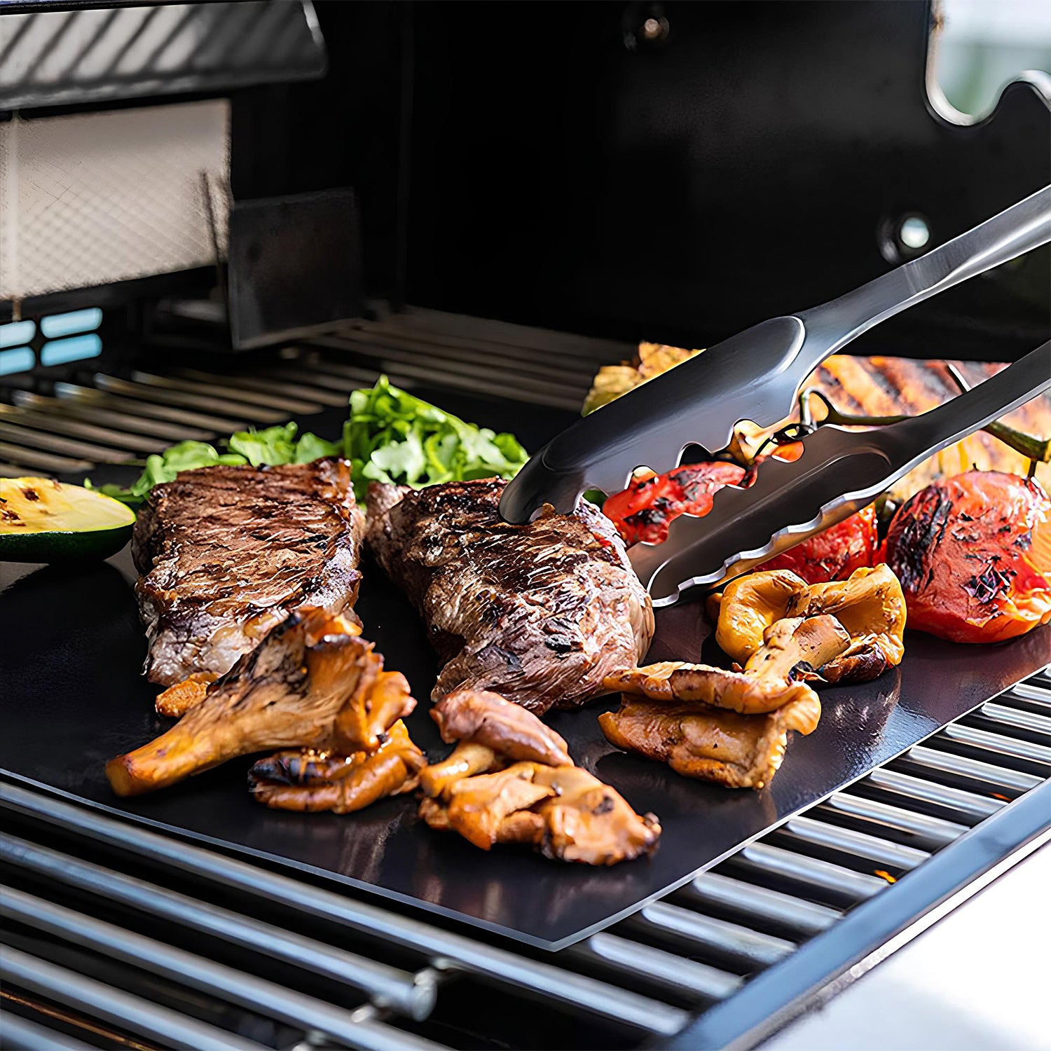  ELK Premium Non-Stick BBQ Grill Mats - Heavy Duty, Reusable, and Heat Resistant up to 500F - Compatible with Weber, Charbroil, Big Green Egg and More - Ideal for Grilling, Roasting, and Baking