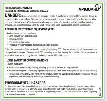 Apiguard&nbsp;- a proven treatment for Varroa controls