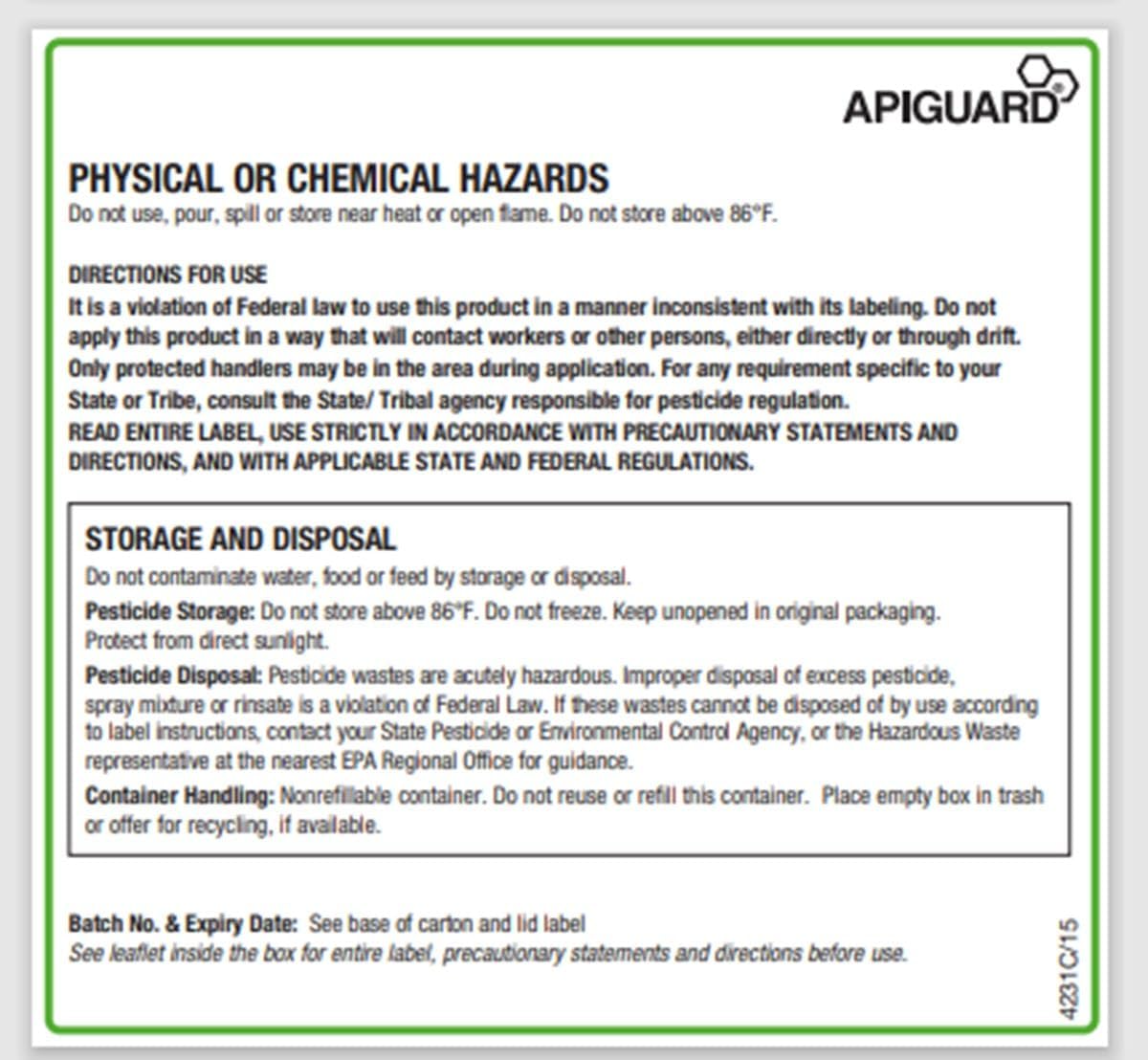 Apiguard&nbsp;- a proven treatment for Varroa controls - shopawalla