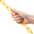 ELK Weatherproof Yellow Plastic Safety Barrier Chain Link for Events, Crowd Control, Construction and More (100 Foot Roll)