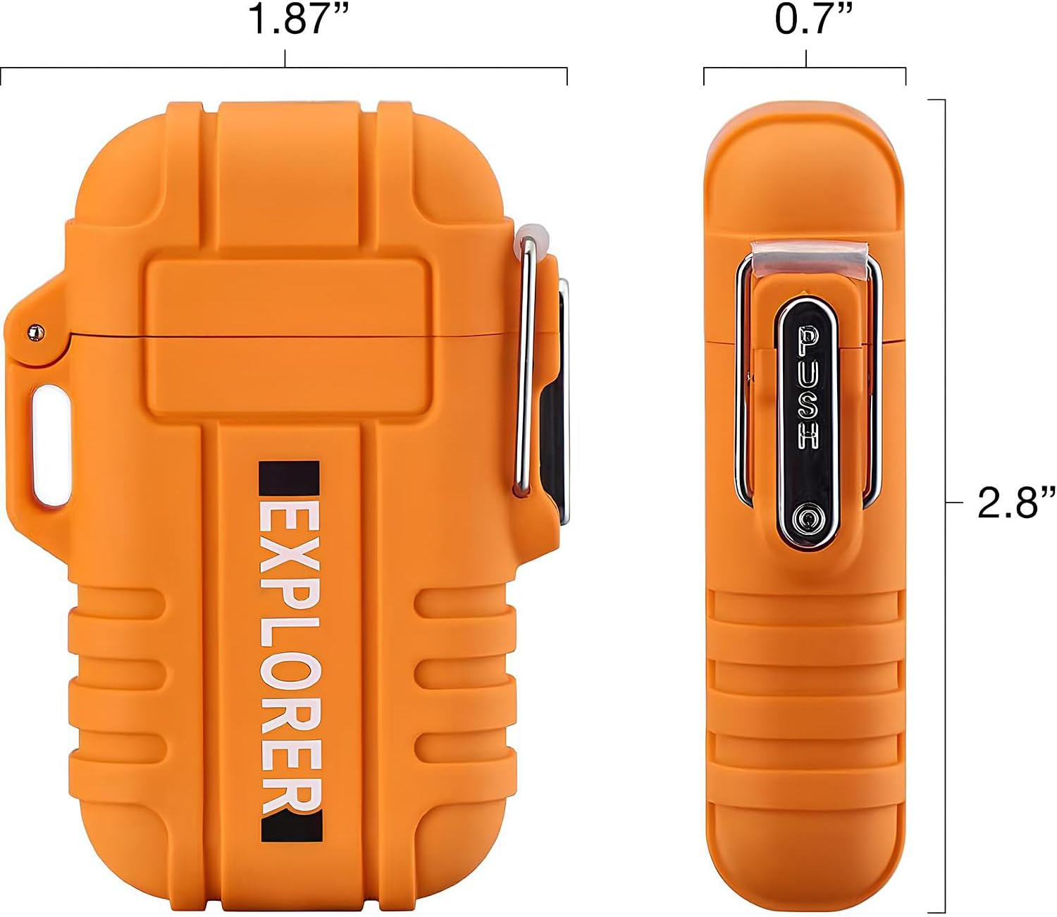 ELK USB Rechargeable Dual Arc Plasma Lighter - Waterproof, Windproof and Portable Electric Lighter with Emergency Whistle for Outdoor Adventures, Survival, Tactical and Camping