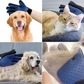 ELK Pet Hair Remover Glove for Gentle Grooming and Deshedding of Cats and Dogs - Soft Silicone Tips for Long and Short Fur - Adjustable Fit (Blue, Right-Hand Glove, 1 Pack)