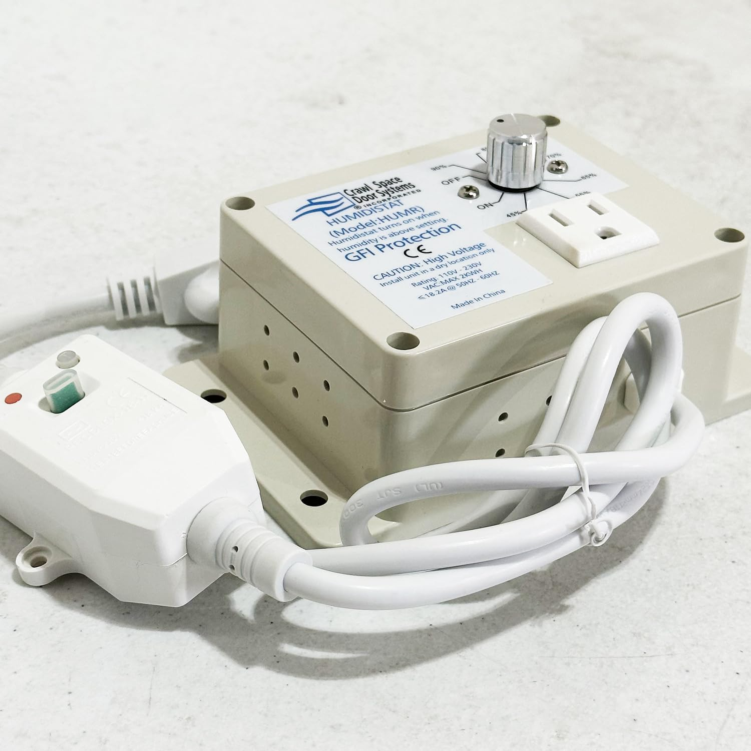 Crawl Space Humidistat Humidity Controller System - Efficient Moisture Control for Crawl Spaces, Basements and Enclosed Spaces