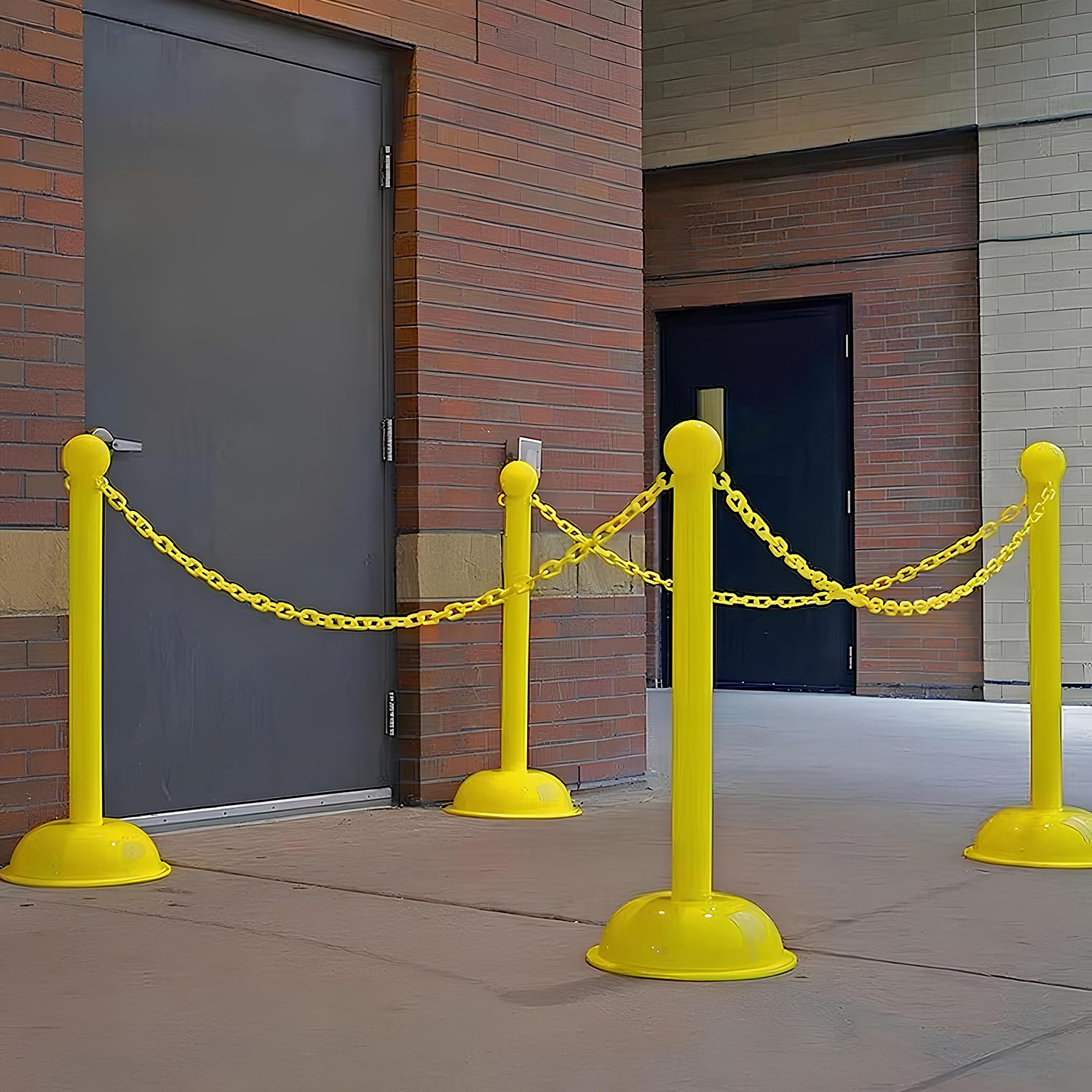 ELK Weatherproof Yellow Plastic Safety Barrier Chain Link for Events, Crowd Control, Construction and More (100 Foot Roll)