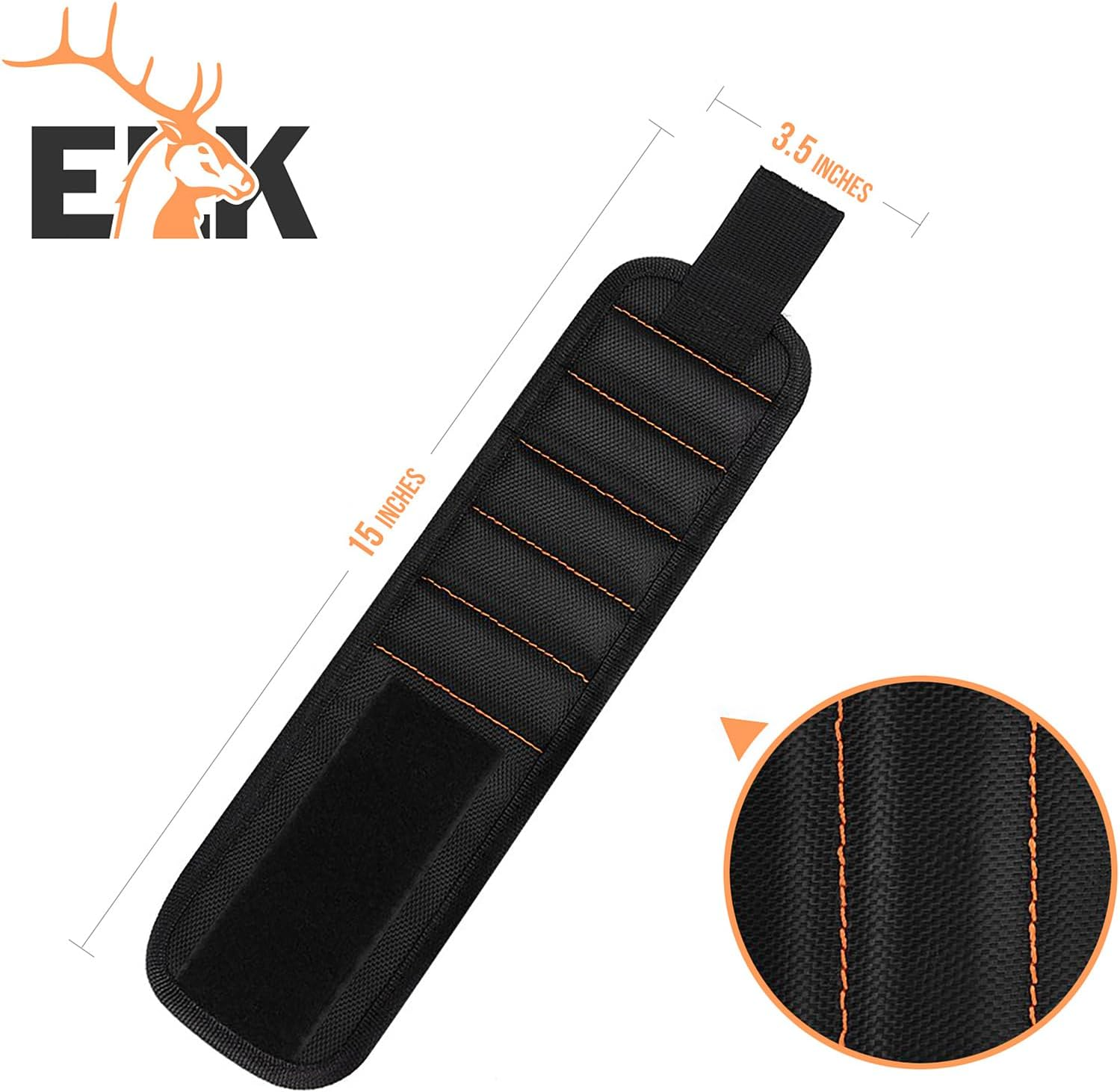 ELK Magnetic Wristband - Heavy Duty Tool Organizer with 10 Strong Magnets for Screws, Tools, Nails, Drill Bits - Adjustable, Breathable and Durable - Ideal Gift for Him, Men, Dads, Husband and Women