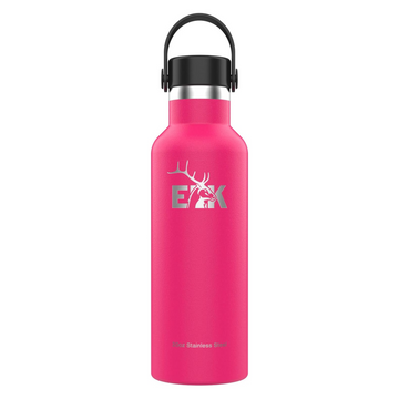 ELK Insulated Water Bottle with Wide Mouth Straw Lid - Double Wall Stainless Steel, Dishwasher Safe - Keep Drinks Cold or Hot for Hours - BPA-Free & Phthalate-Free Hydration (Fog, 32 Oz)