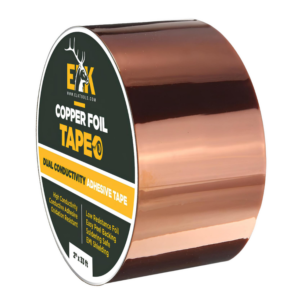 ELK Copper Foil Tape with Conductive Adhesive for Guitar, EMI Shielding, Crafts, Electrical Repairs and Grounding