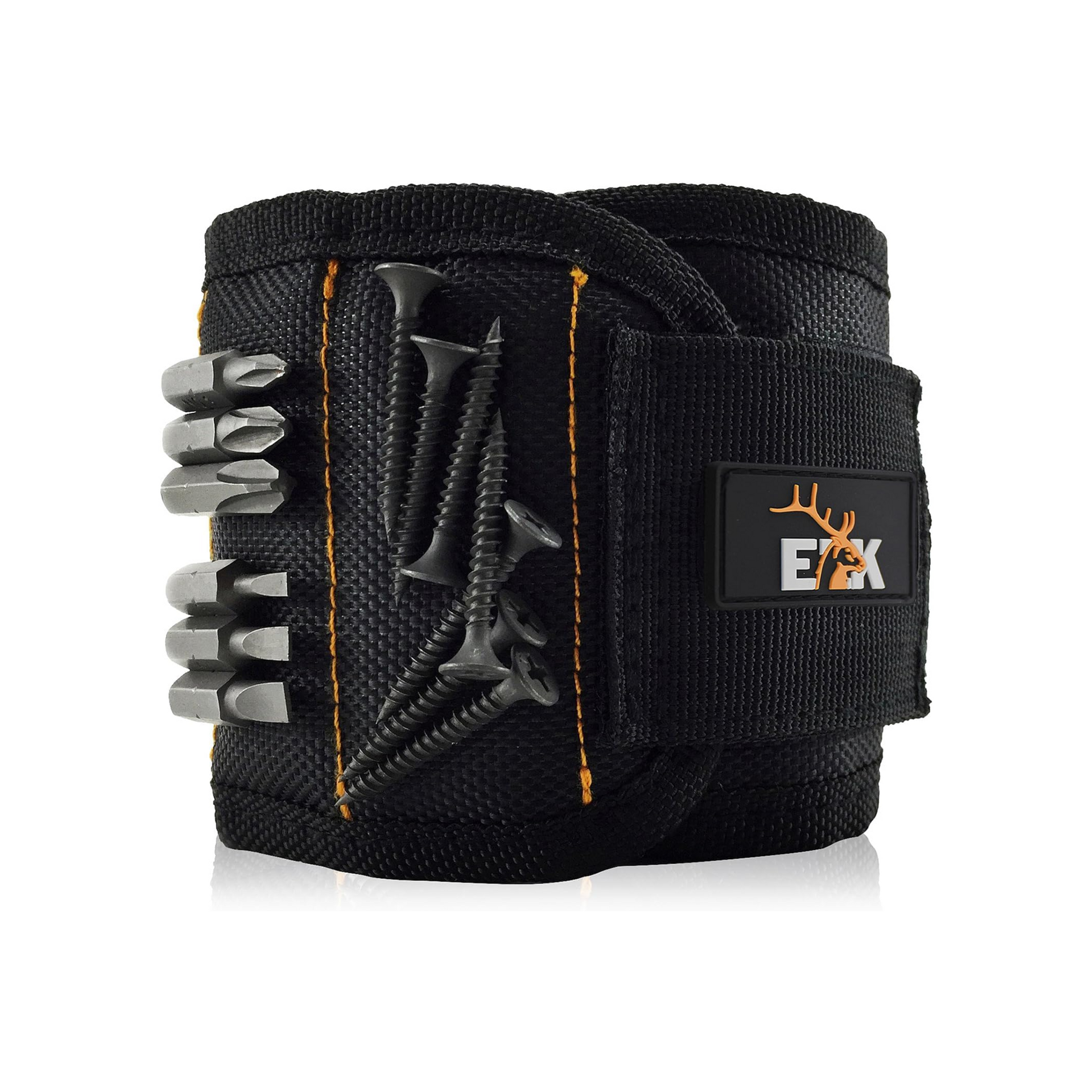 ELK Magnetic Wristband - Heavy Duty Tool Organizer with 10 Strong Magnets for Screws, Tools, Nails, Drill Bits - Adjustable, Breathable and Durable - Ideal Gift for Him, Men, Dads, Husband and Women